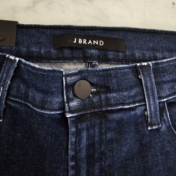 J Brand Super Skinny Mid Rise Braided Catonite Dark Blue Jeans 26 NWT - Picture 8 of 10